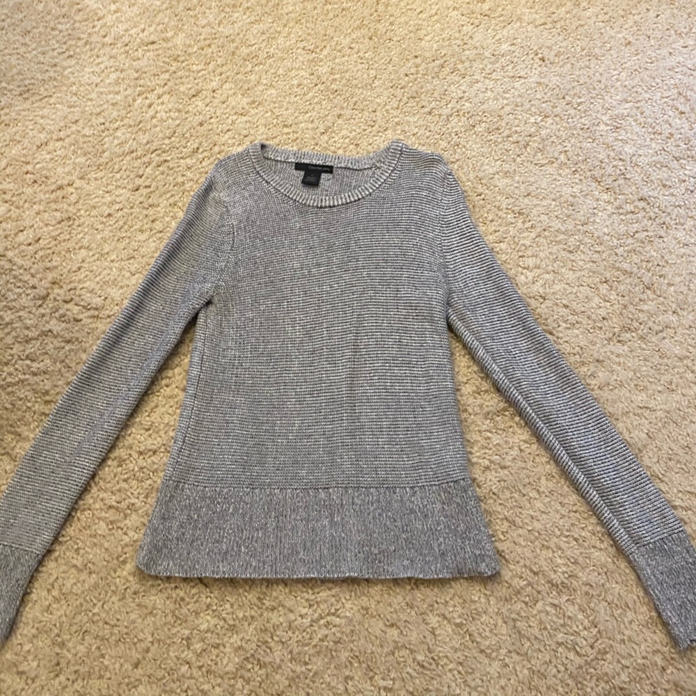 calvin klein gray knitted sweater